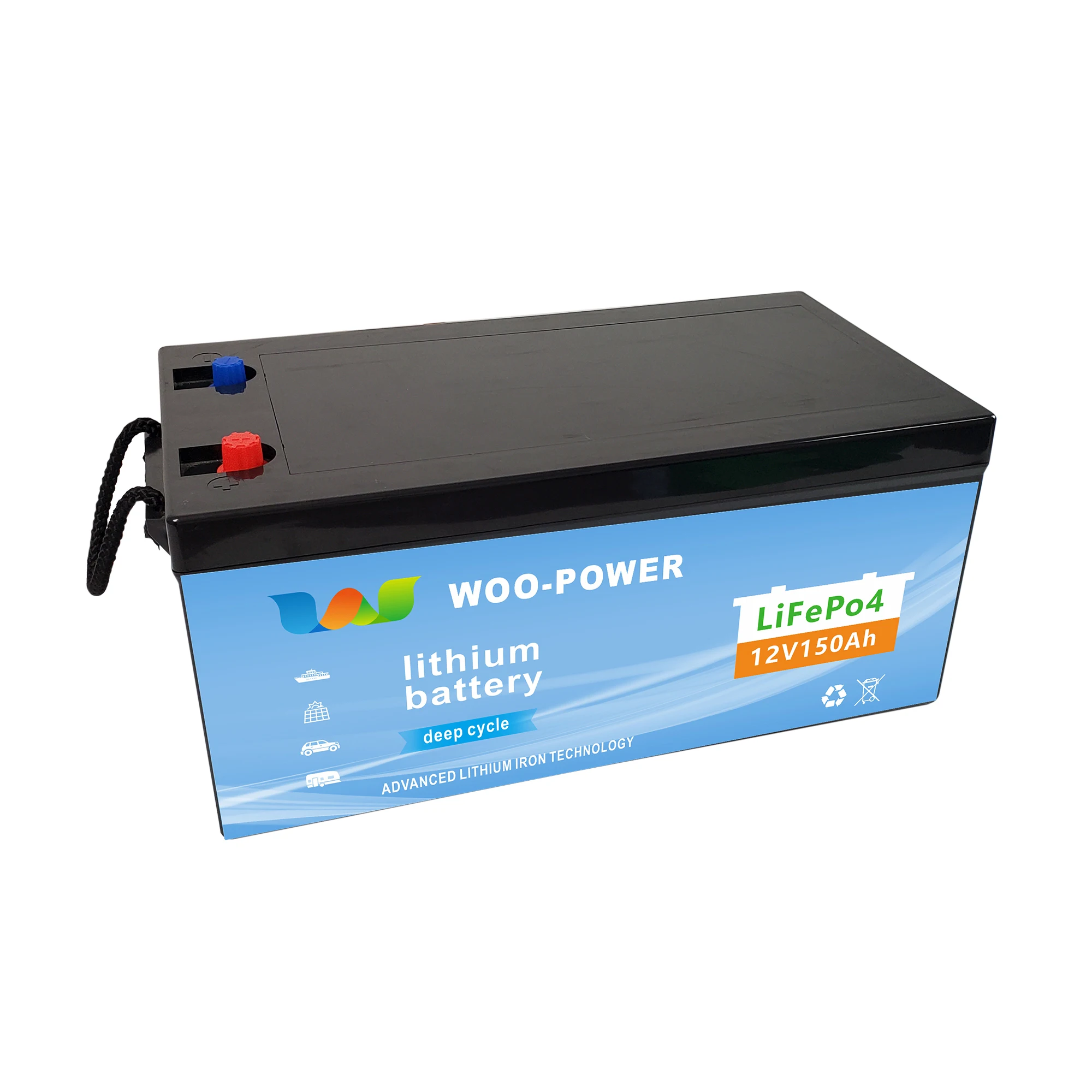 Factory Direct Sale Deep Cycle Lifepo4 Battery 12V 150AH  Solar Lithium Ion Battery Pack With Bms
