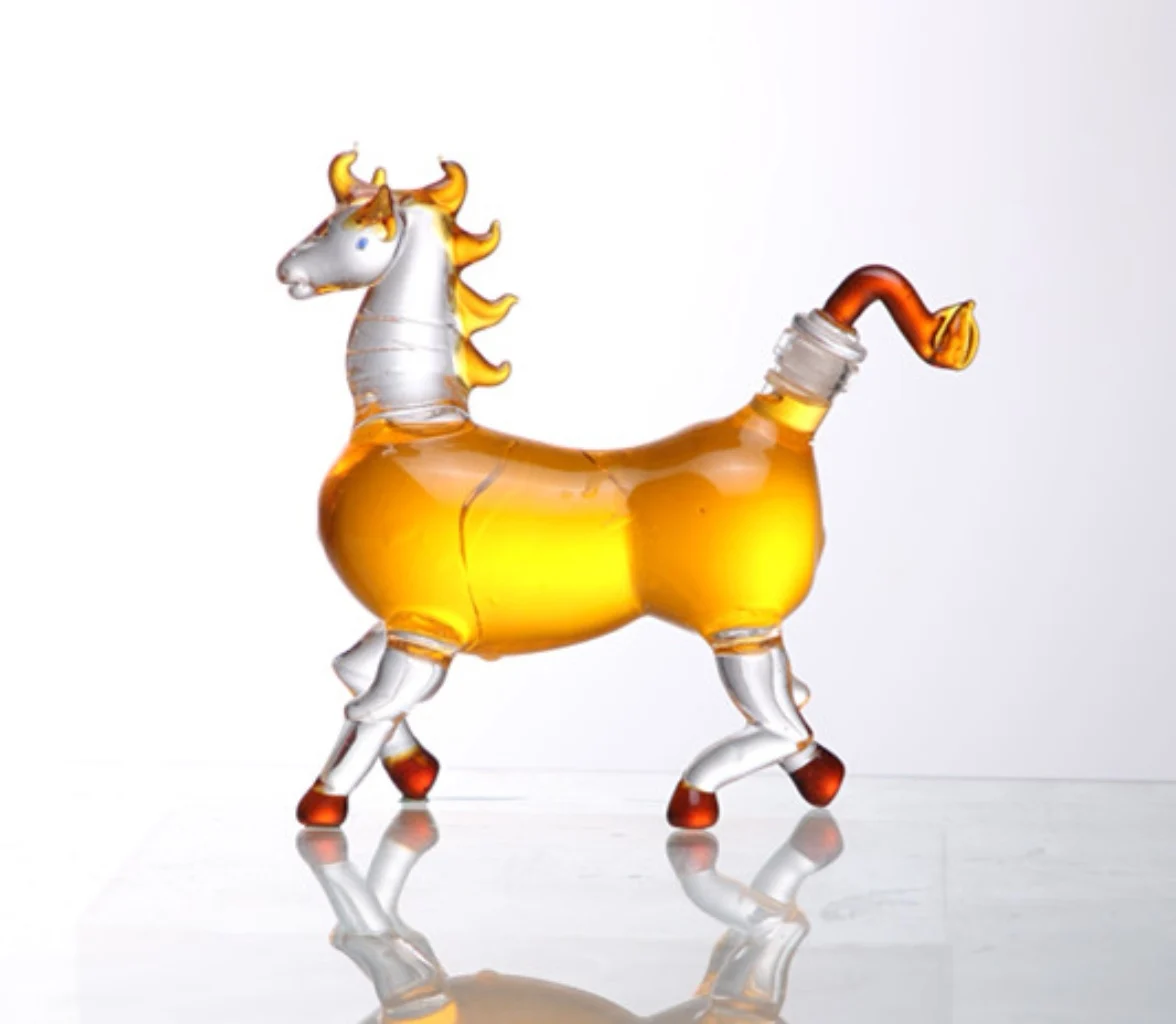 Glass Decanter Set Mini 100ml Chinese Zodiac Wine Glass Bottle Gift Box Packed