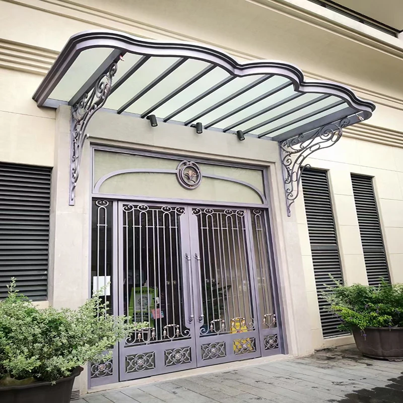 Outdoor garden freestanding balcony custom awning wind and rain protection