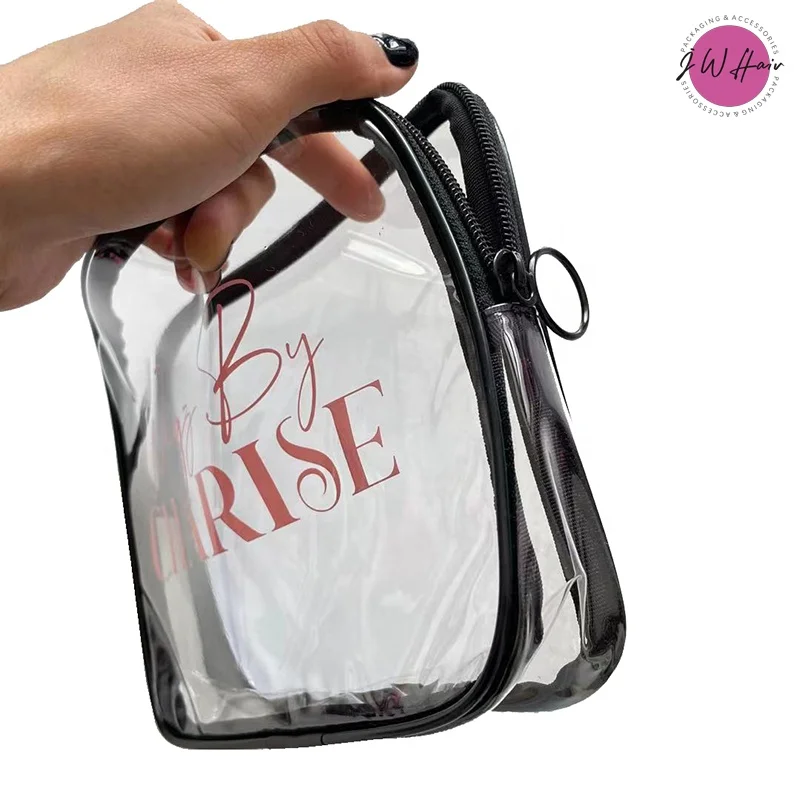 Custom Promotional Gift Bag Transparent PVC Waterproof Cosmetic Zip Lock Bag For Edge Tool