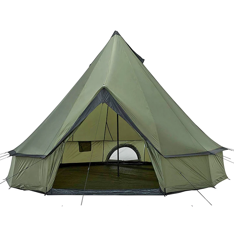 8 Person Family Tepe Indian Style Glamping Tent Waterproof High Quality Canvas tents For Outdoor Camping