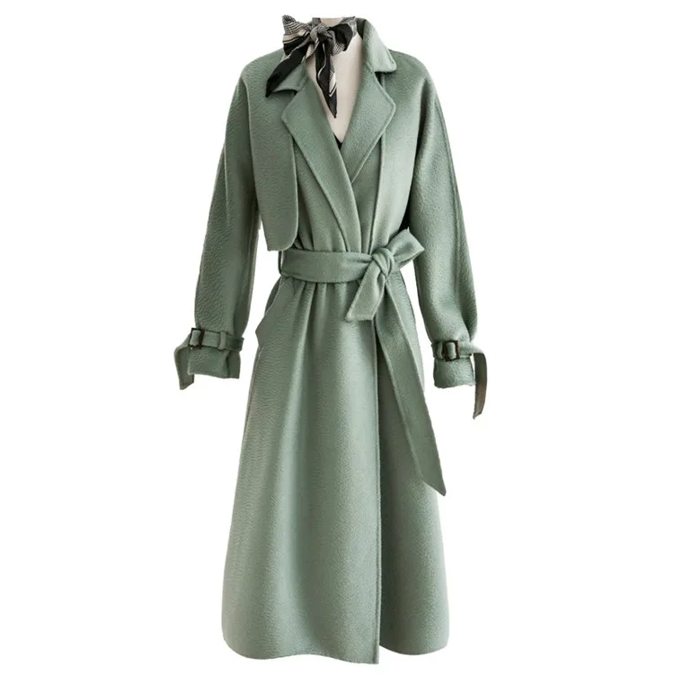 Wholesale Custom 2 Pieces Matching Clothes Fashion New Winter Cashmere Jacket Coats For Women