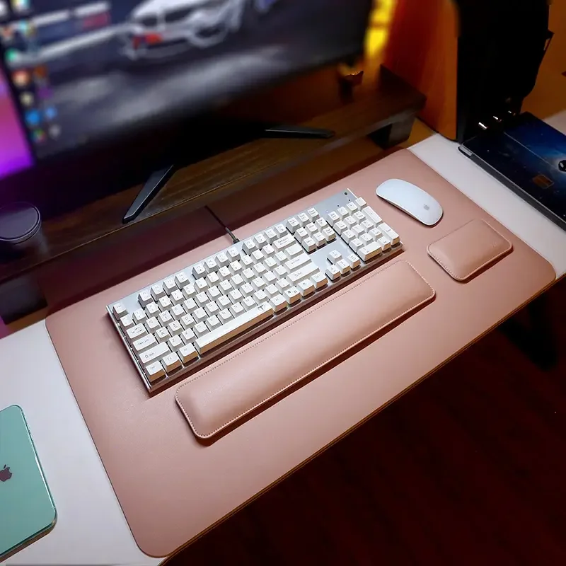 New Arrival Custom logo Wholesale Wrist protector pad keyboard hand rest wrist pad wrist protector leather mouse pad