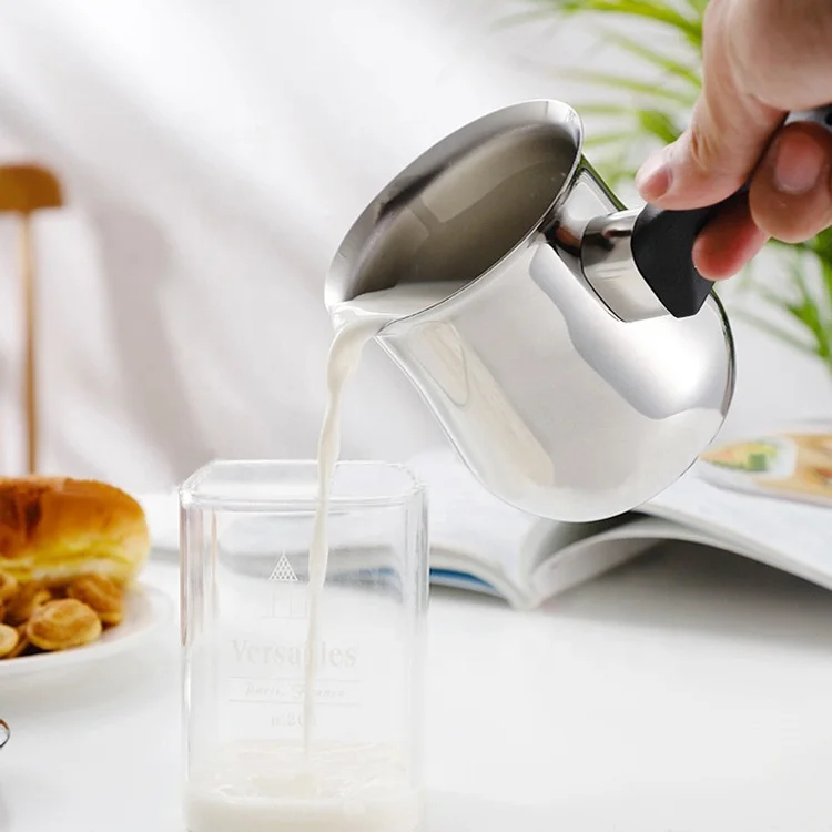 Factory Bulk Sales 170/350/640ml Silver Color Stainless Steel Coffee And Milk Pot Turkish Coffee Pot