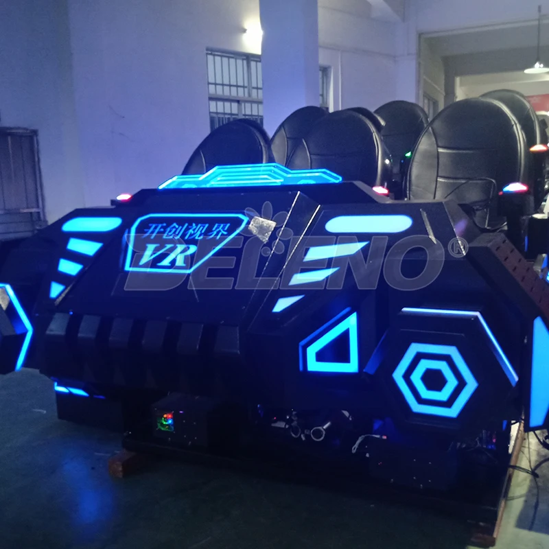 Крытый VR игровой автомат шесть мест 9D кинотеатр симулятор для продажи