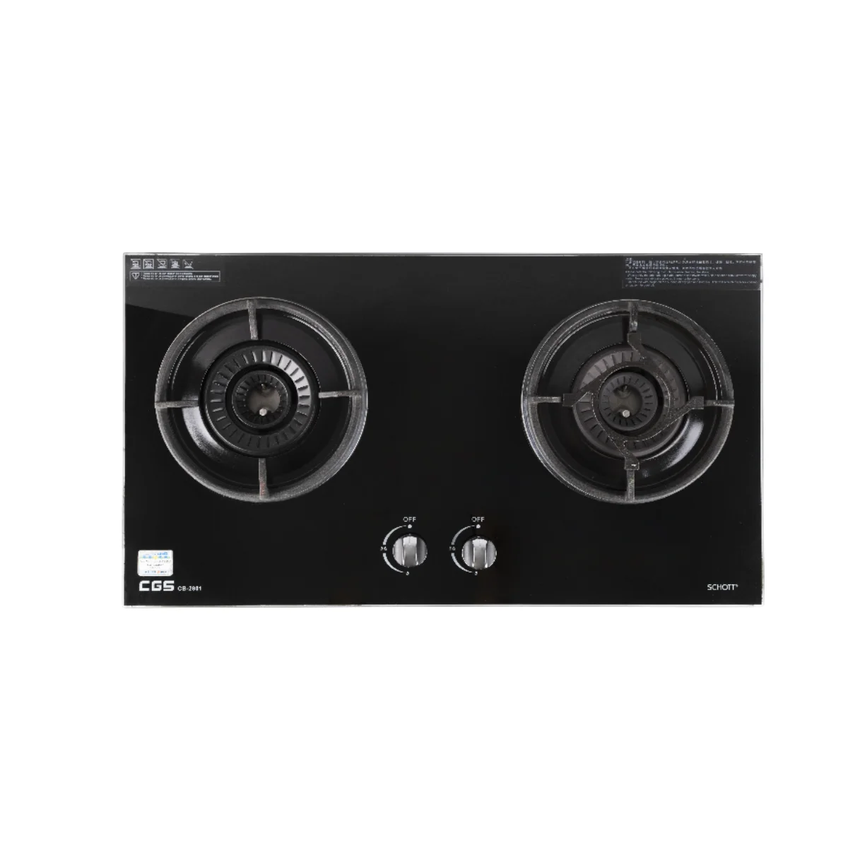 Low Price CB2801B-TG Glass-Top  Double Burners Build-In TownGas Stove Black High Efficiency Cooking Gas Stove