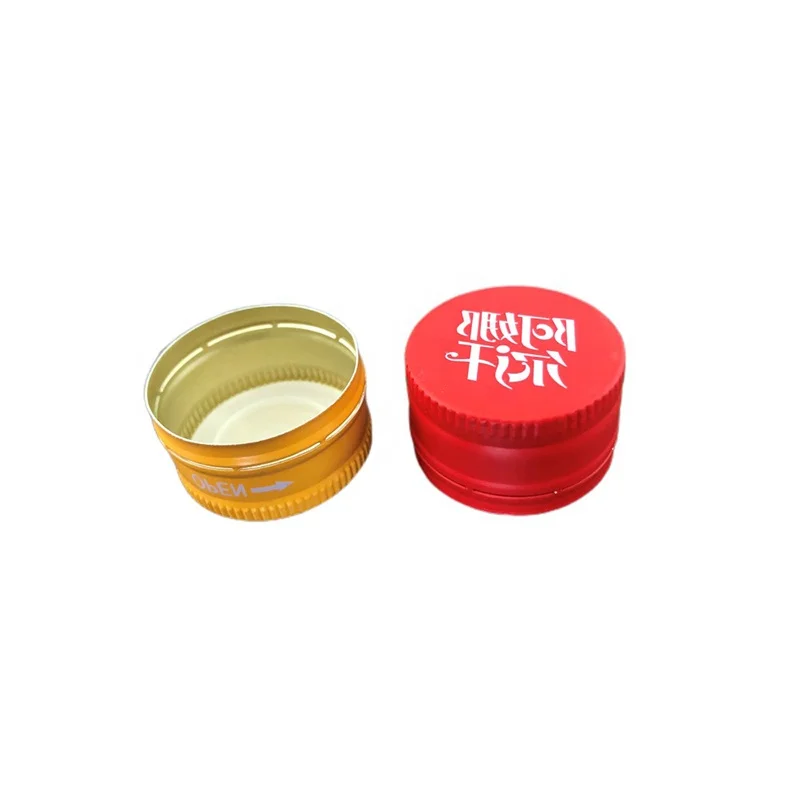 28mm Ropp Cap Wine Water Glass Bottle Ropp Cap Aluminium Caps