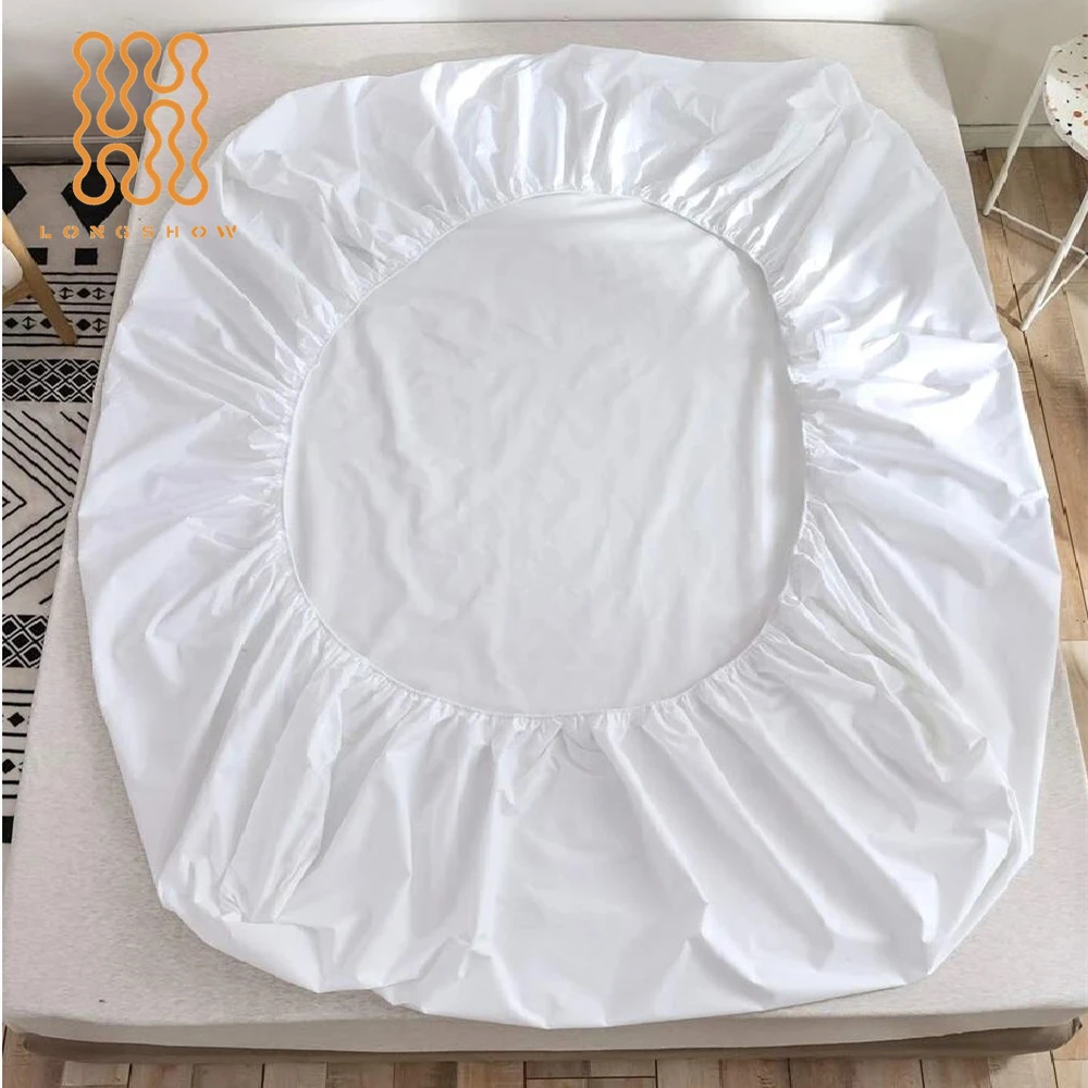 Wholesale 90g microfiber matress protector Soft Breathable waterproof mattress fitted bedsheet