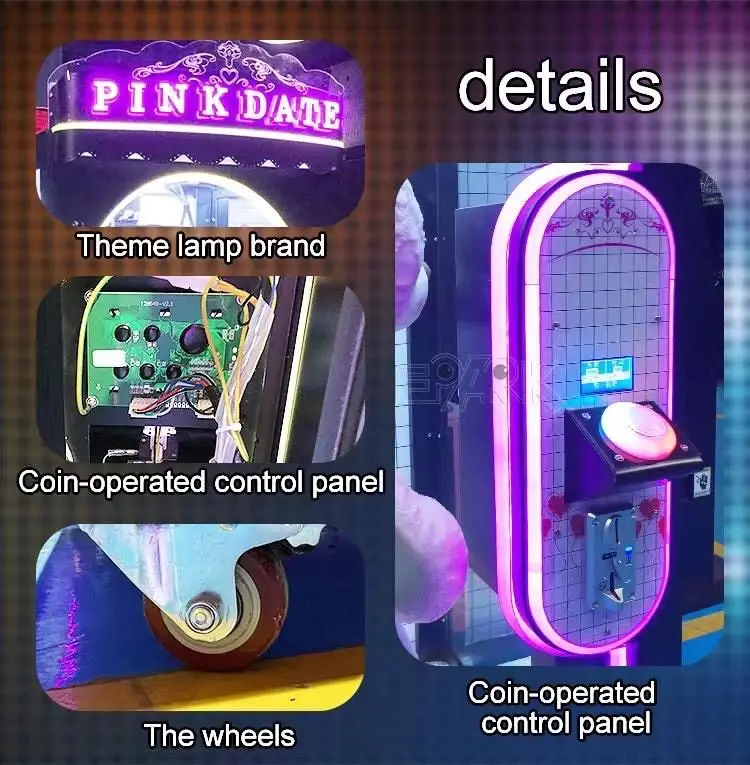 Neofuns Pink Date Coin Operated Games Barber Cut Ur Prize Cutting Game Scissors Gift Vending Machine For Sale