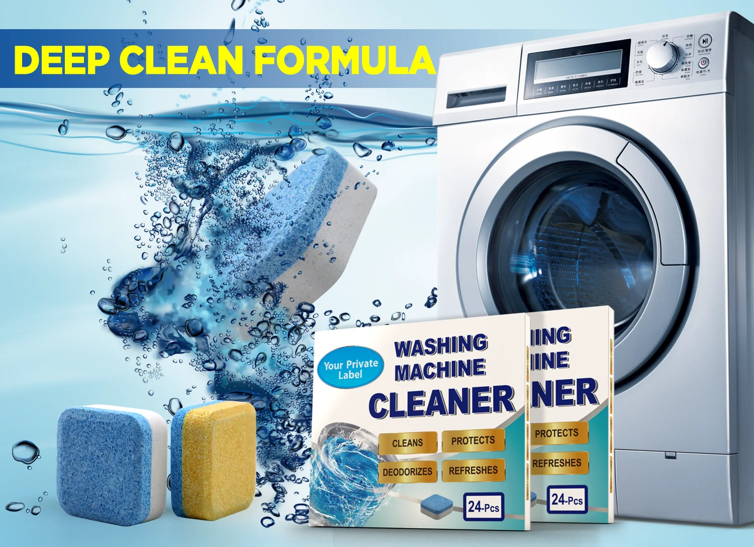 Automatic Washing Machine Cleaner&Laundry Machine Cleaner Detergent