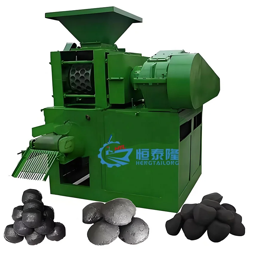 factory customized bentonite coal sludge clay charcoal briquette making machine with CE certification