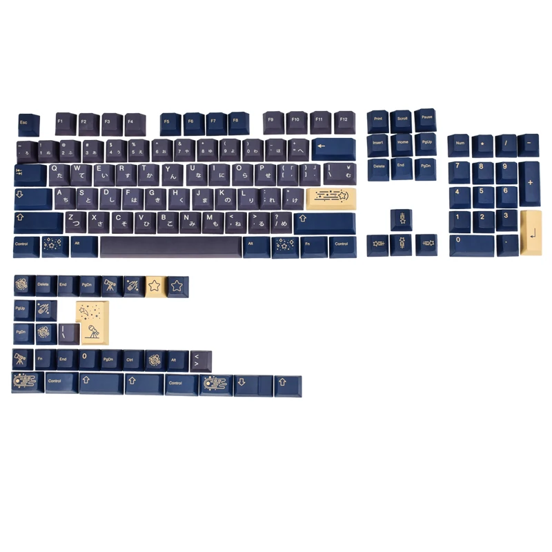 Stargaze Keycaps 135 Keys PBT Custom Keycap DYE SUB Cherry Profile Personalized Japanese Keycaps for Mechanical Gaming Keyboard