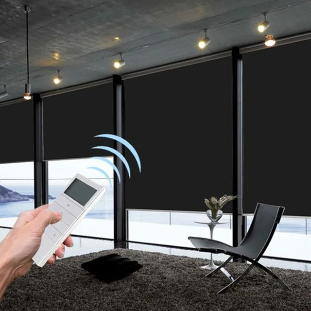  Korean blackout customizd waterproof motorized remote control roller blinds for