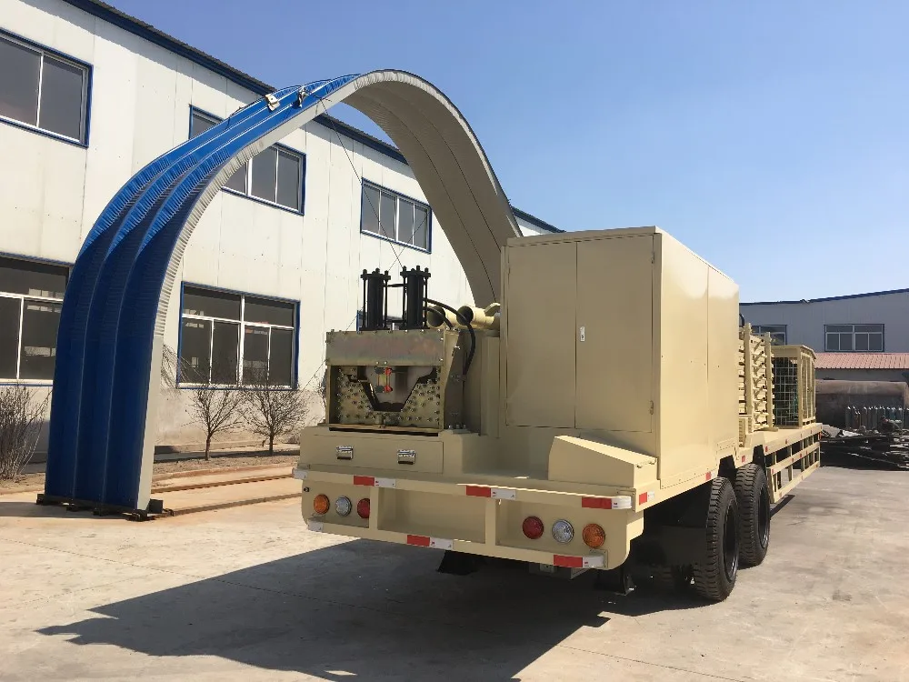 different building shapes  roof machine Longshun K Arch Span Self supported roofing machine trailer mounted curve roof machine