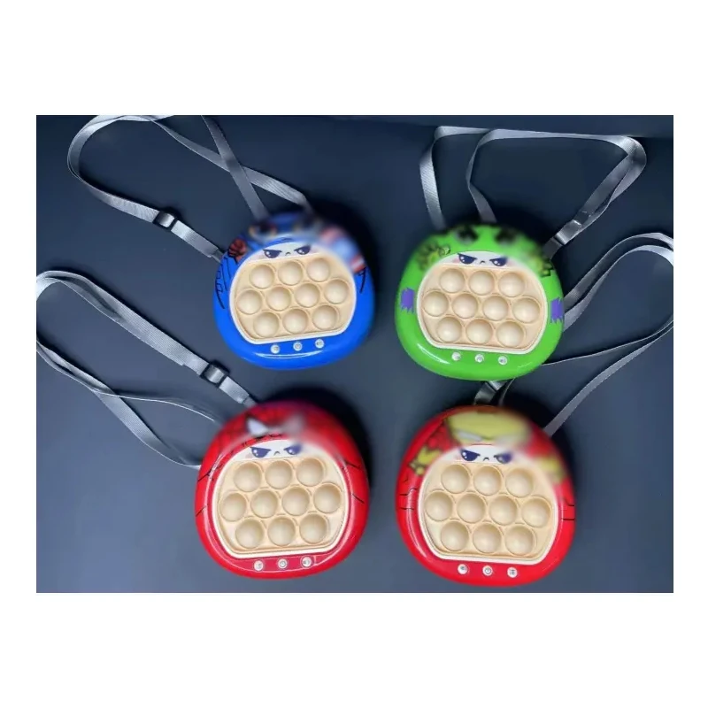 Quick Push Game Electronic Pop Spider-mans Marioes  Light Up Game For Kids Push Puzzle Sensory Fidget Toy Puzzle Fidget Game