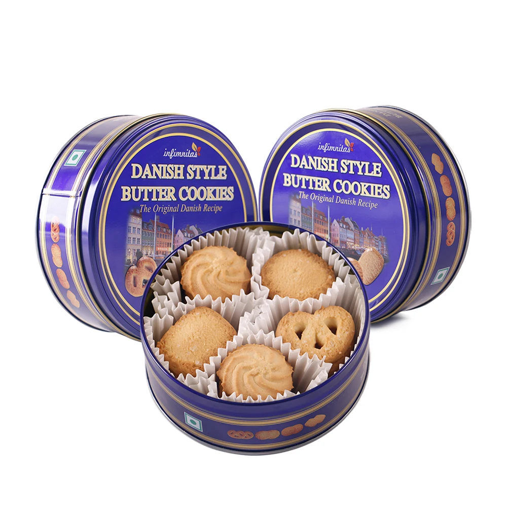 Wholesale Danish Butter Cookies Biscotti Halal Butter Cookie in Tins