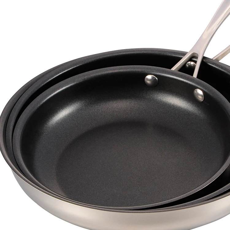 Quality Heat Resistant Cookware Stainless Steel Non Stick Home Kitchen Fry Pan