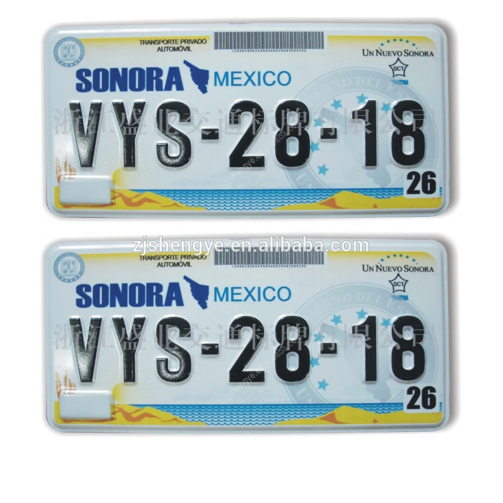 Заводской индивидуальный номерной знак Алюминиевый металлический Печатный Алюминиевый номерной знак для автомобиля