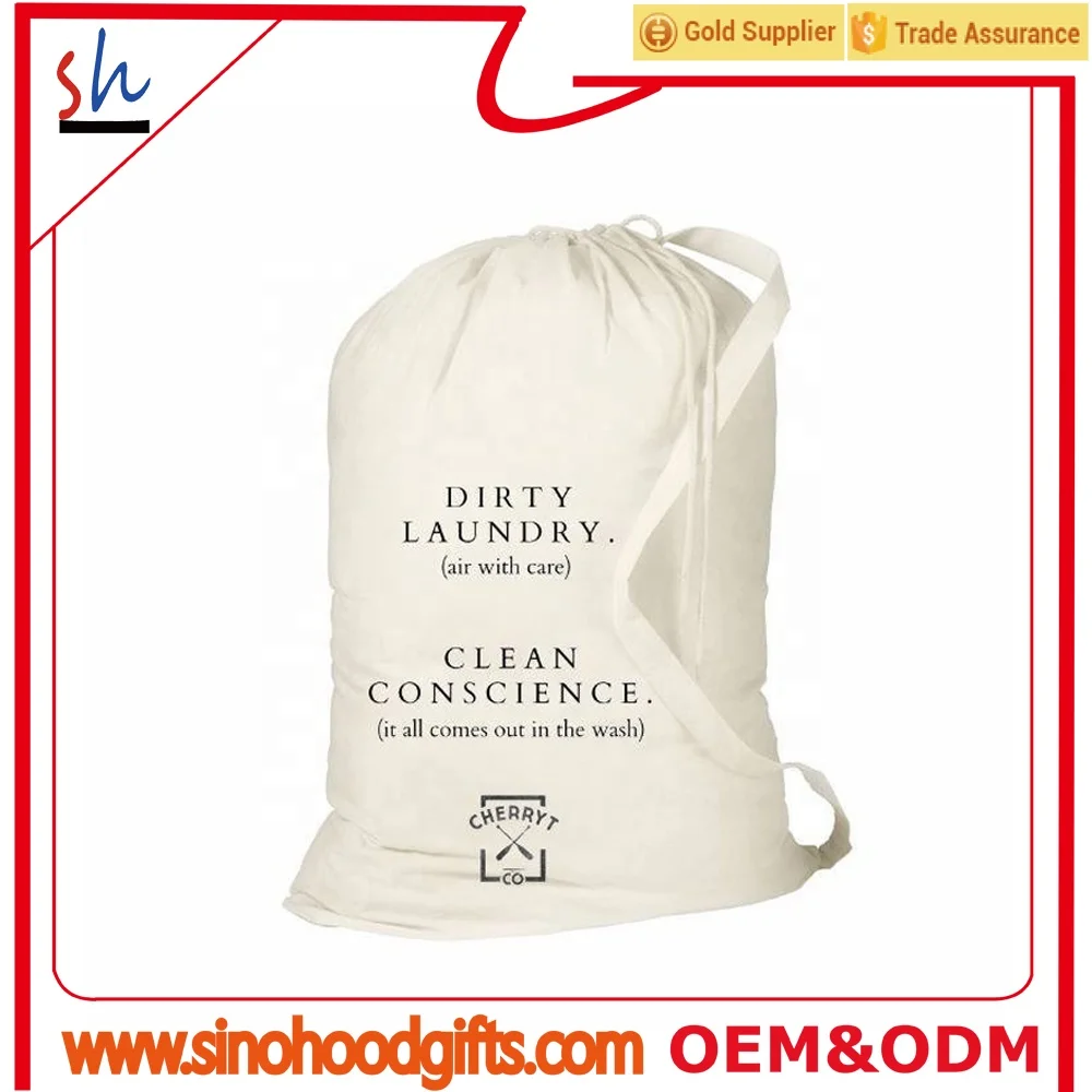cotton canvas laundry bags drawstring in bulk customize wholesale laundry bags
