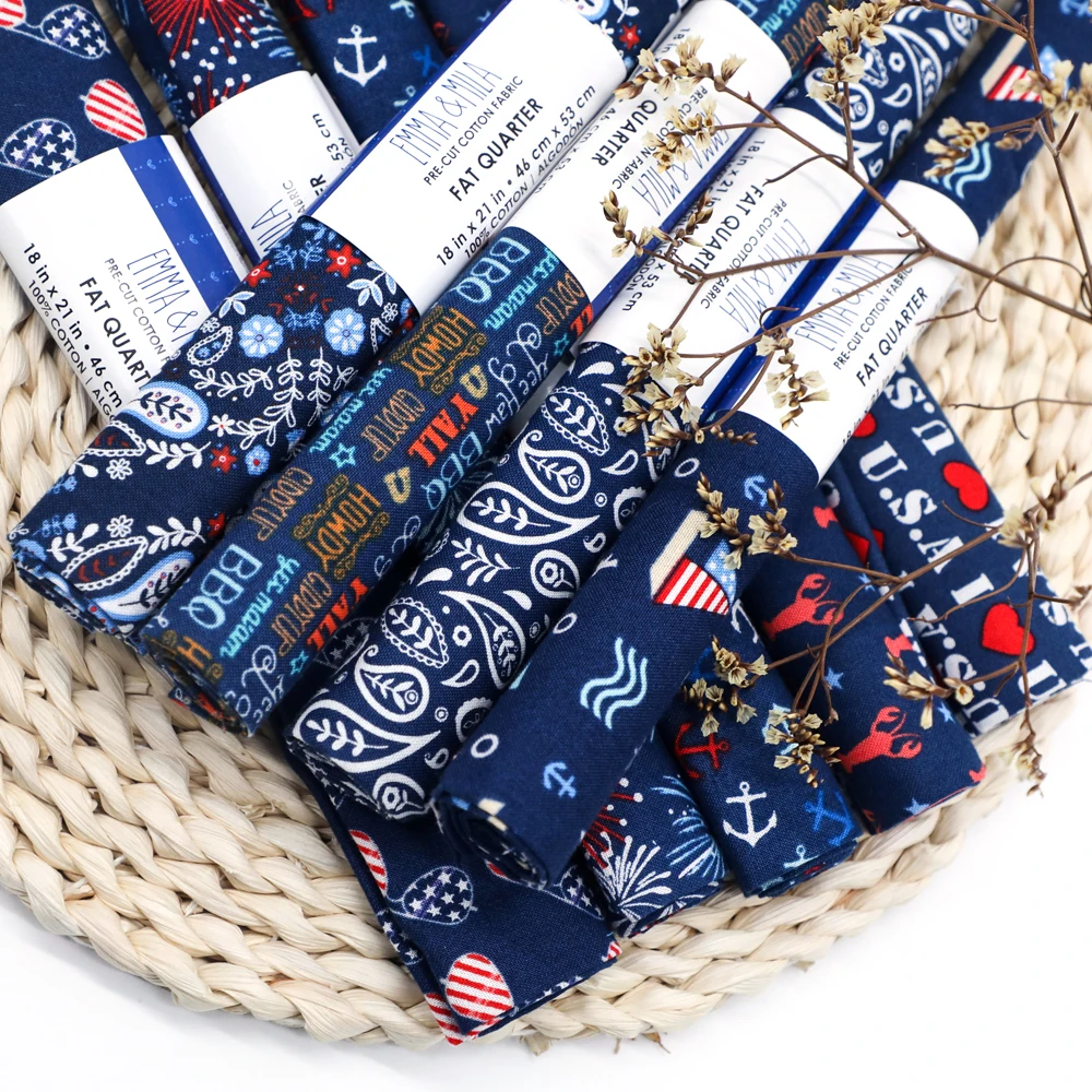 Wholesale Pre-Cut Fat Squares Sheets Floral Printed Sewing Supplies 100% organic cotton fabric quilting sewing fabric