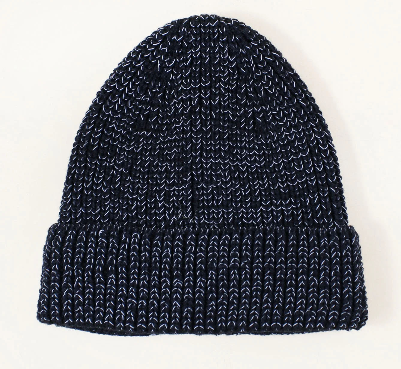 Wholesale Unisex Winter Knitted Glow in The Dark Hat Reflective Custom Knit Rib Beanie Hat