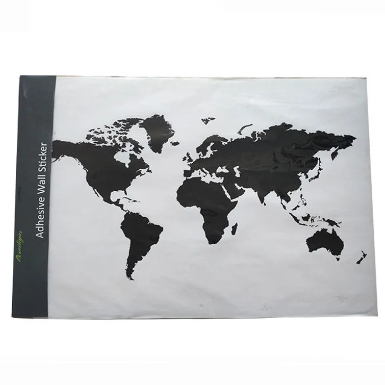 BSCI Bedroom background decorative self-adhesive world map wall sticker for Kids