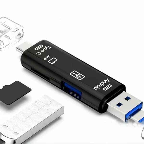 Высокоскоростной 5 в 1 Type-C Micro USB Multi musory Card Reader USB 3,0 OTG сотовый телефон TF Card Reader для ноутбука
