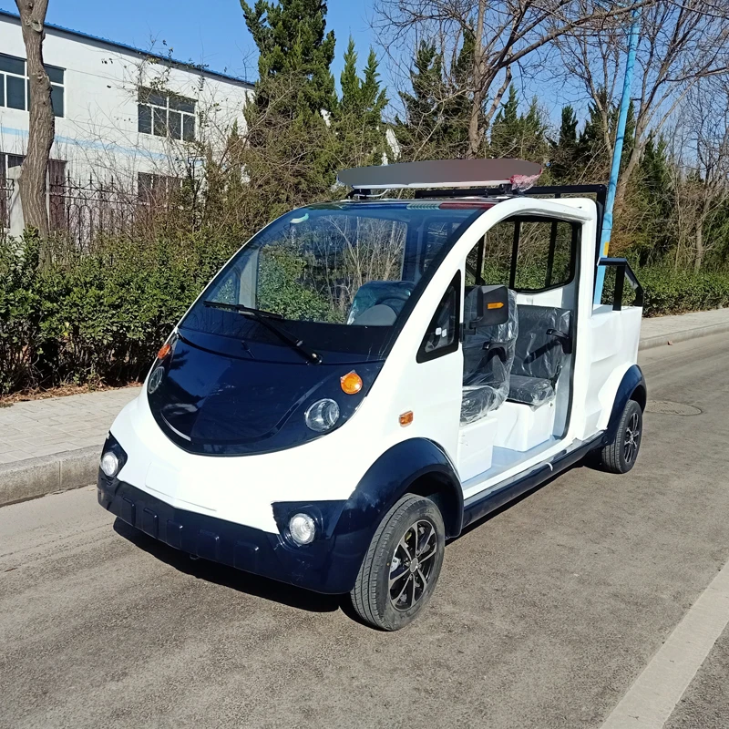 New energy truck 4 seat electric patrol truck open property security patrol car for wholesale