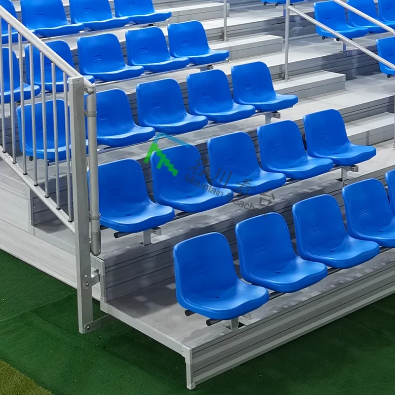 5 Rows Bleachers Seating Tribunes Metal Bleacher Aluminum Grandstand With Stadium Seat