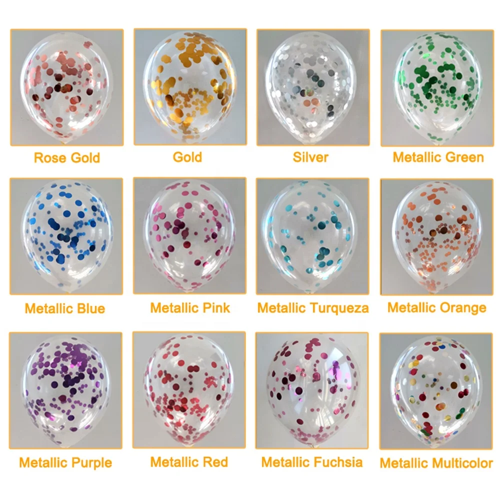 50pcs 12inch Confetti balloon Favors Decoration Party Supplies Anniversary Wedding Decoration for Wedding Event