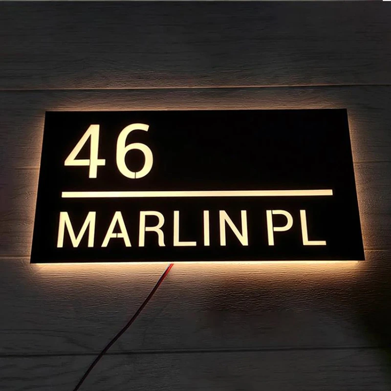 Customized Hotel Do not disturb button Door Plates Number Apartment hotel room number sign maker Lighted led Plaque Sign
