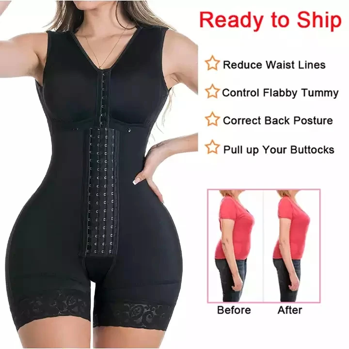 Women Bodyshaper Colombiano Shapewear Tummy Control Bodysuit BBL Colombianas Girdles Cosas Para Un BBL Gaine Amincissante Femme