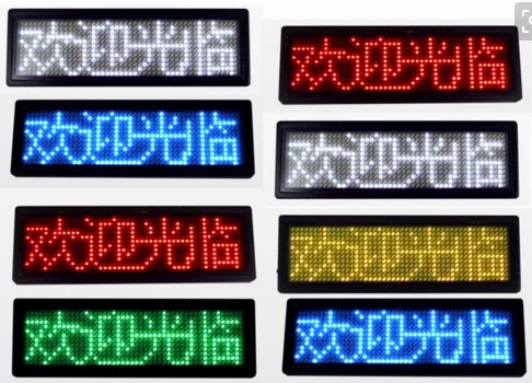 1144 разрешение Тип USB Имя карта мини дисплей цвета на выбор Всемирном языке бег сообщение светодиодный бейдж с именем