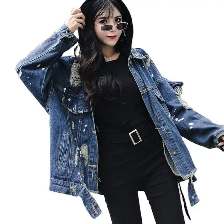 
Woman clothes 2020 trending ladies denim fur sleeves jackets Comfortable 