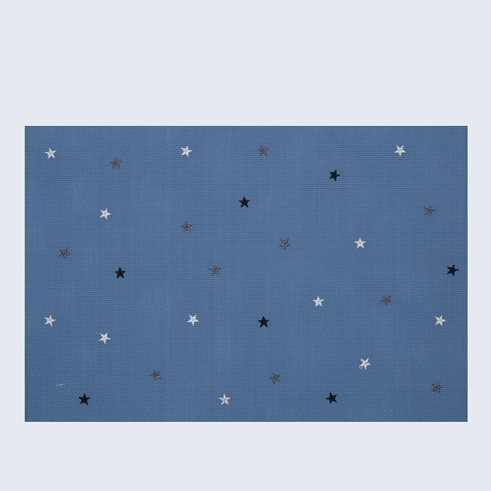 Many Colors Star Pattern Embroidered Table Mat Wholesale/decor Embroidery Coffee Table Placemat Mats & Pads Plastic Rectangle