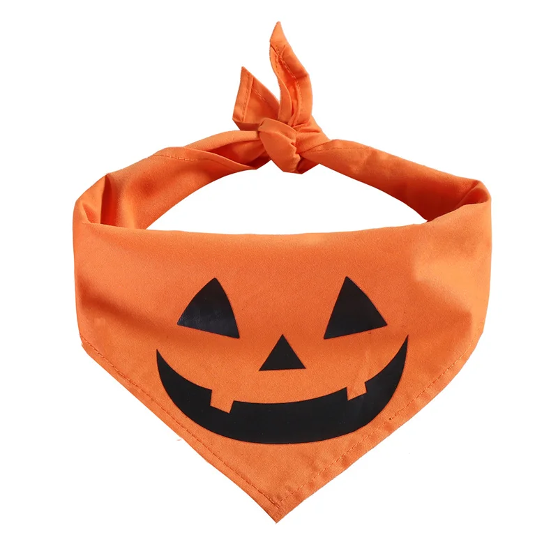 Newest Novelty Dog Bandana Costume Halloween Cotton Triangle Dog Halloween Bandana Customise Dog Bandana
