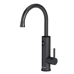 Briwellna 220V 3200W 304 Stainless Steel Electric Water Tap Instant Hot Water Faucet for Kitchen