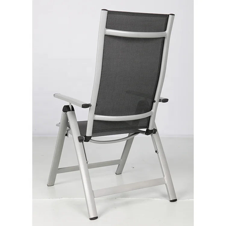 OUTDOOR GARDEN BISTRO ALUMINUM 6 POSITION ADJUSTABLE TESLIN FOLDING CHAIR