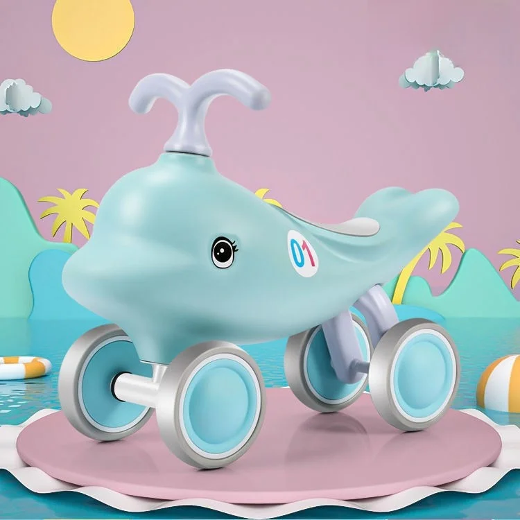 Small dolphin scooter children without pedal balance car 1-3