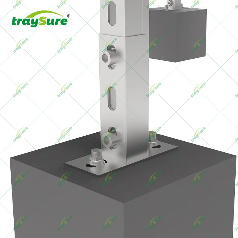 TRAYSURE Rooftop Solar Mounting System Customized Wire Mesh Cable Tray C Channel Roof Walkway Solar Mounting System