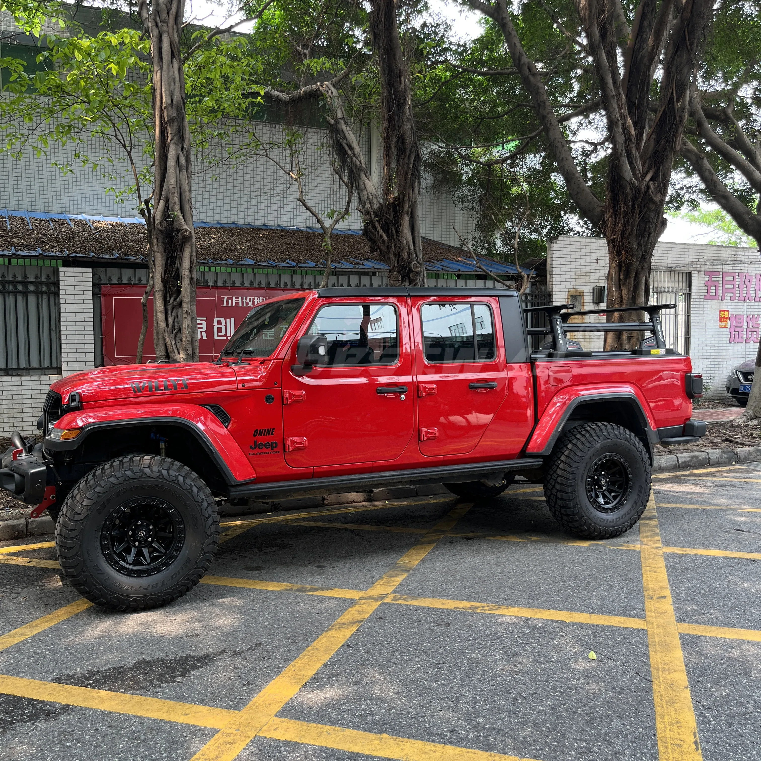 BESTWYLL Para Pick Up Carrier Storage Aluminum Tent Adjustable Height Cargo Car Pickup Ladder Truck Bed Rack For Jeep Gladiator