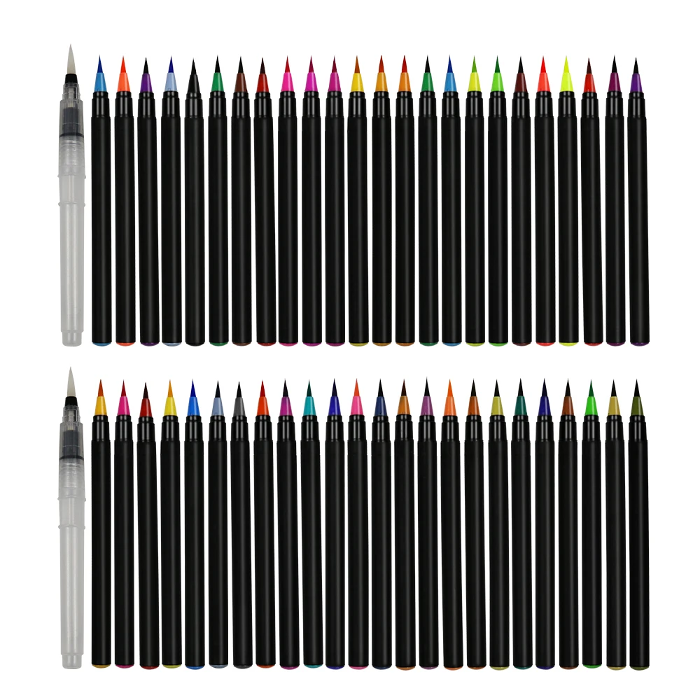 Water Based Drawing Marker Water Color Brush Pen for Adult Coloring Books Manga Comic Calligraphy and School Art Supplies