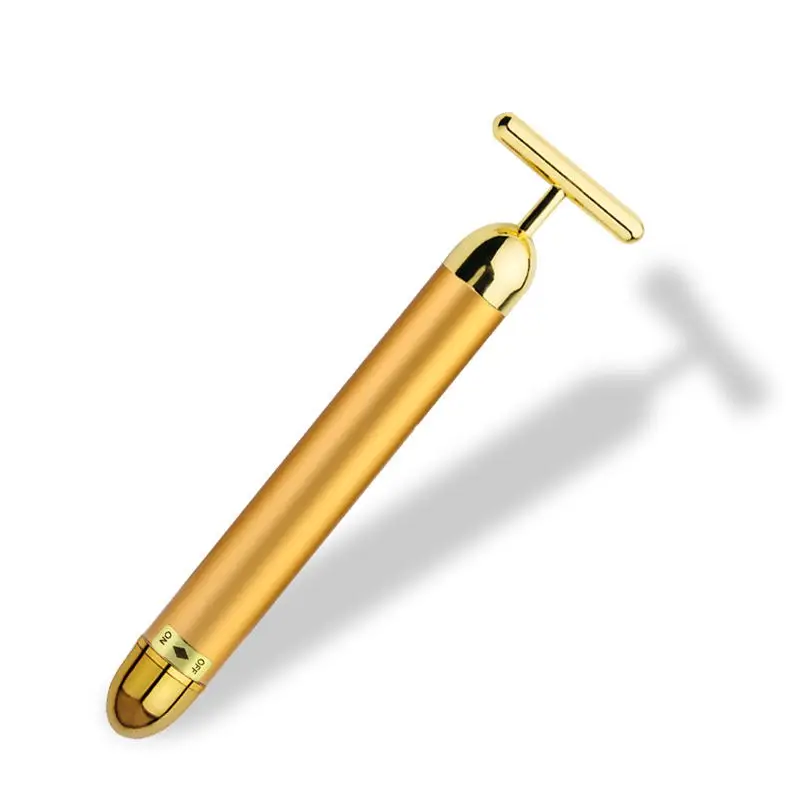 
2020 Hot Sale Popular 24k Yellow Gold Facial Sculpting Massager Energy Beauty Gold Clad Bar 