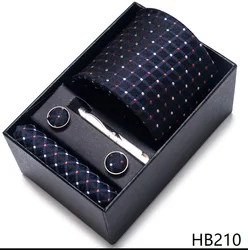 High Grade Silk Tie Handkerchief Male Suit Accessories Men Solid Fit Wedding Gift Business Holiday Necktie Set