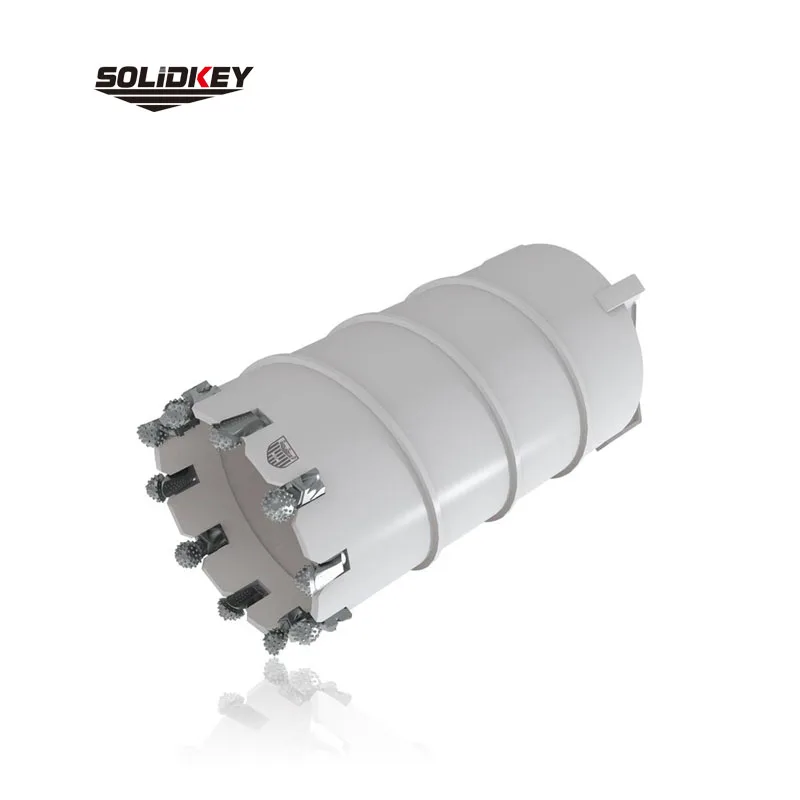 Foundation piling core barrel, rock bucket for rotary drill rig