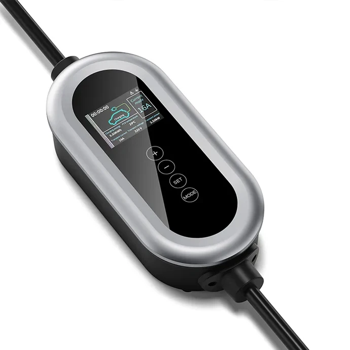 Manufacturer 7KW 32A Portable Wallbox House Home Use LED Display Charger EU RFID Socket  EV car Charging Station