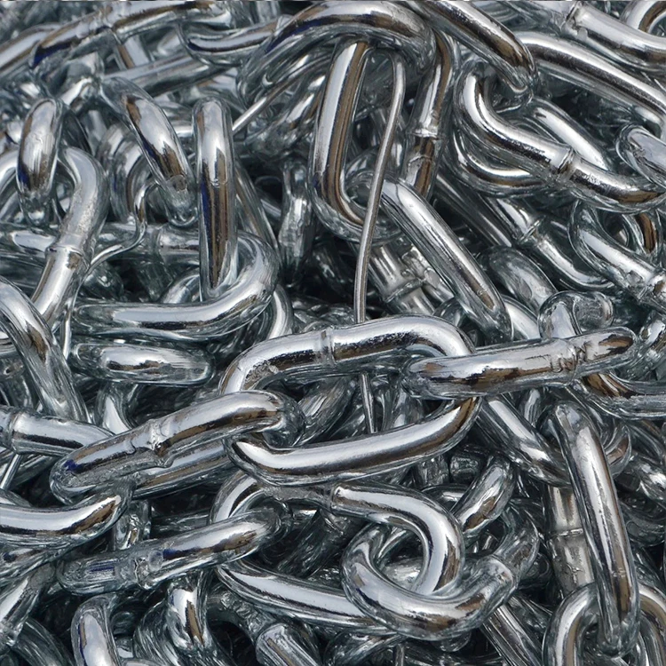 DIN5685A Short Round Link Chain Grade G30 Burring Welded Galvanized Chain with High Quality