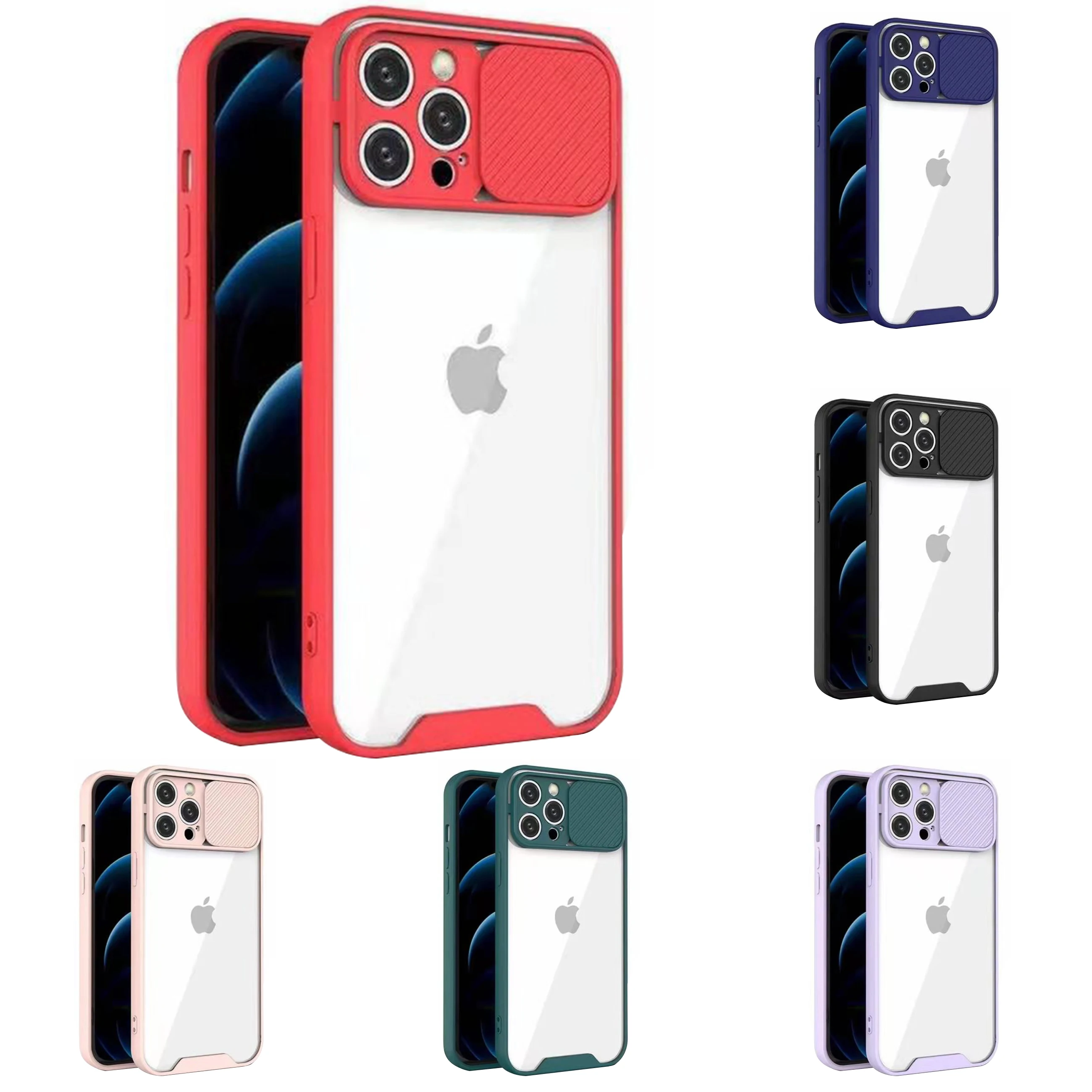 
Gemfits Slide Camera Cover Phone Case Shockproof TPU Protect Mobile Phone Accessories for iPhone Mobile phone Accesories Case 