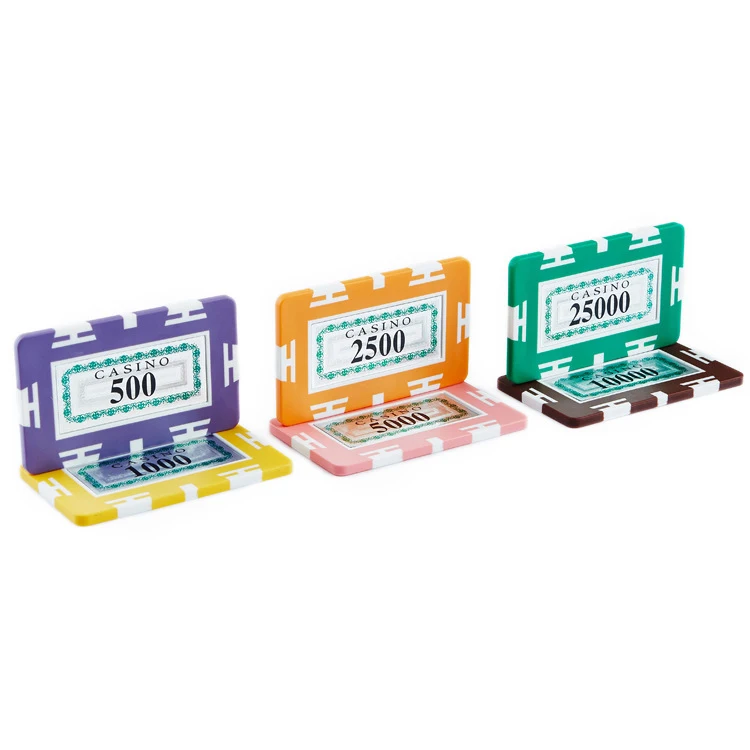 Wholesale price lay Casino Poker Chips Custom Poker Chips Casino rectangle abs poker chip