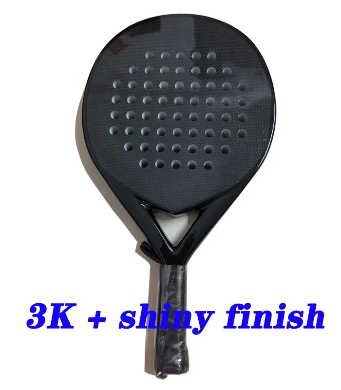 Custom pattern UD/3K/12K/18K carbon fiber padel/paddle racket